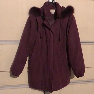Ladies’ Dark Mauve Jacket(hooded)